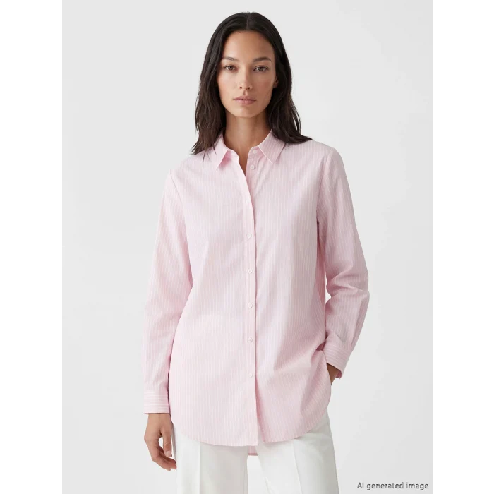 LCW EVERYDAY Pembe Çizgili Kadın Gömlek Tunik