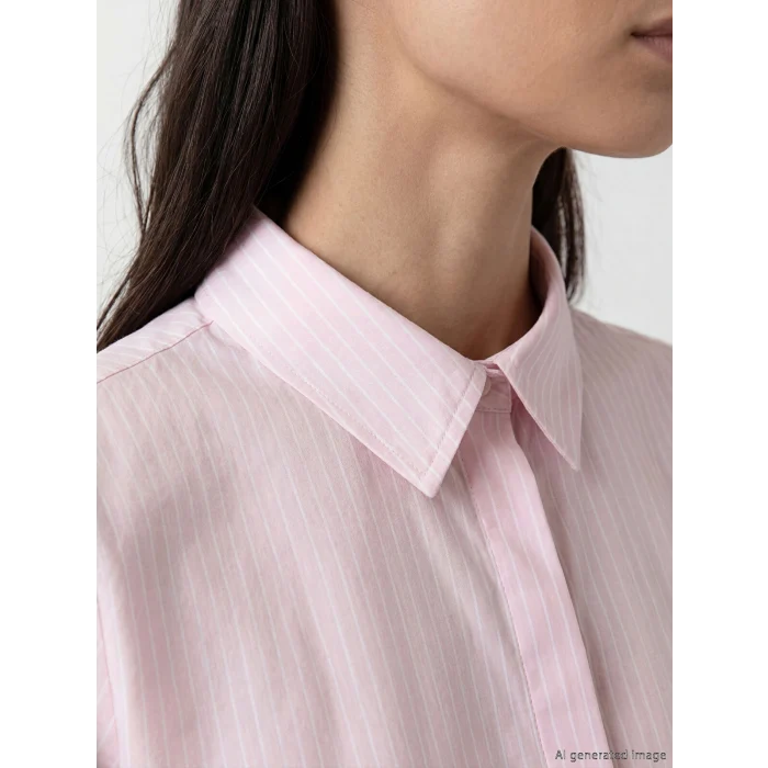 LCW EVERYDAY Pembe Çizgili Kadın Gömlek Tunik