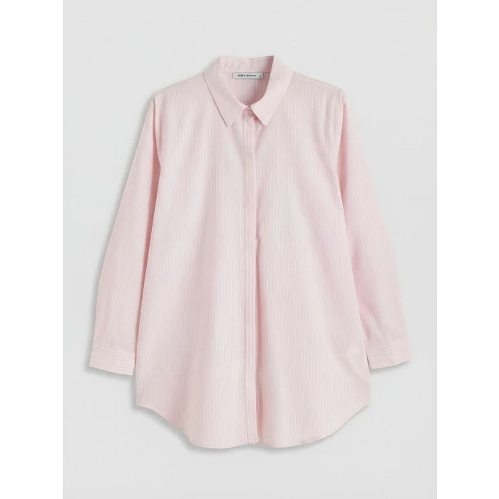 LCW EVERYDAY Pembe Çizgili Kadın Gömlek Tunik