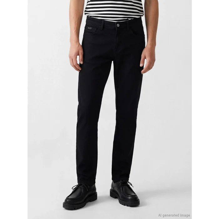 LCW Jeans Siyah 750 Slim Fit Erkek Jean Pantolon