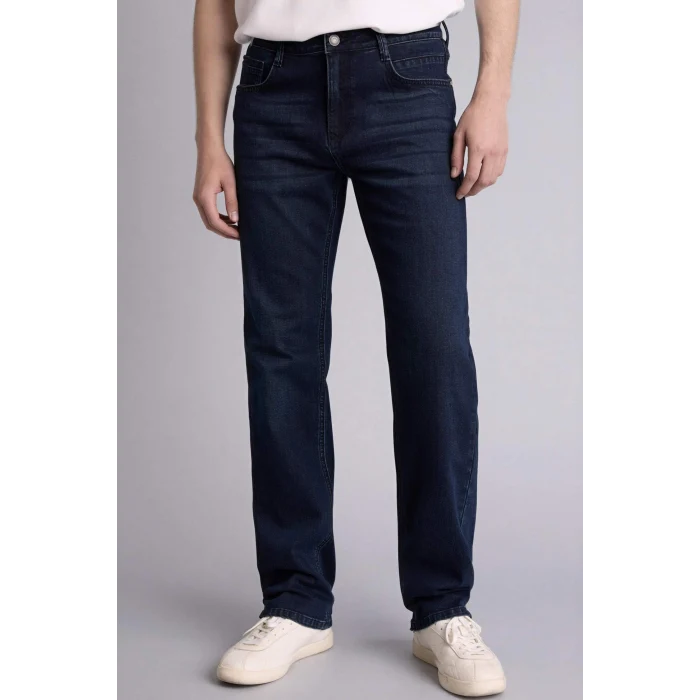 Defacto G8485AXNM83 İndigo Sergio Regular Fıt Normal Bel Boru Paça Pantolon