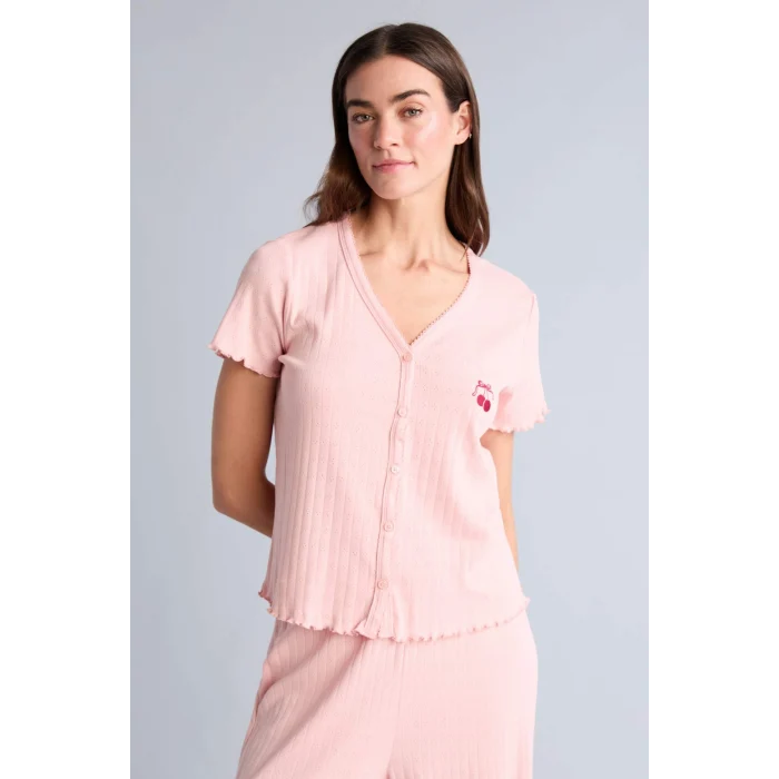 Defacto H3781AXPN113 Pembe Regular Fıt Kısa Kollu 2li Takım