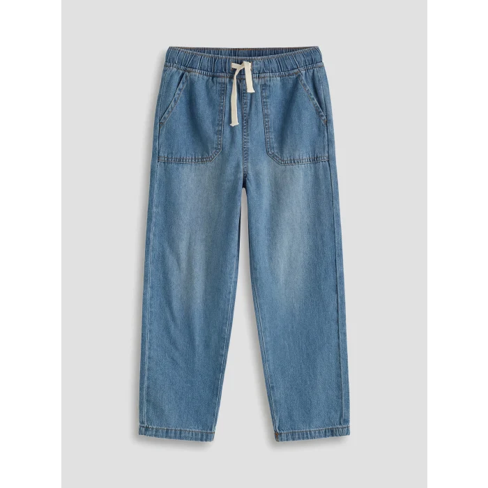 LCW Kids İndigo Beli Lastikli Erkek Çocuk Jean Pantolon