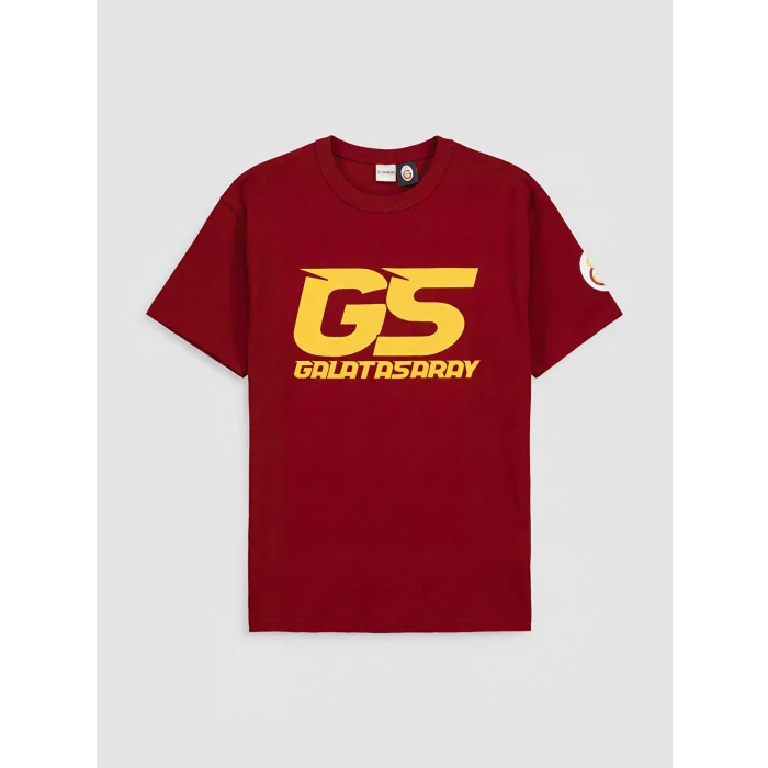 LCW Kids Kırmızı Galatasaray Baskılı Erkek Çocuk Tişört