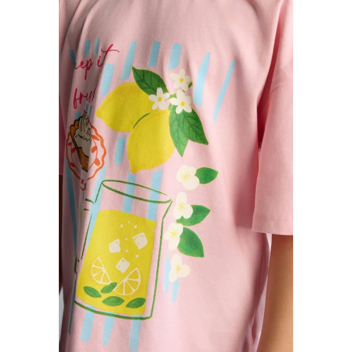 Defacto H5746A8PN69 Pembe 2li Takım Kız Çocuk