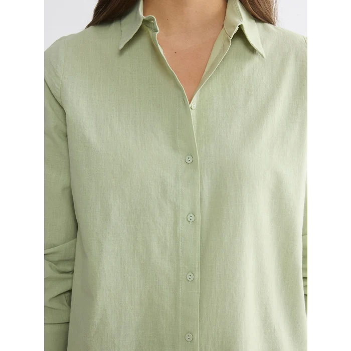 LCW EVERYDAY Yeşil Regular Fit Kadın Gömlek Tunik