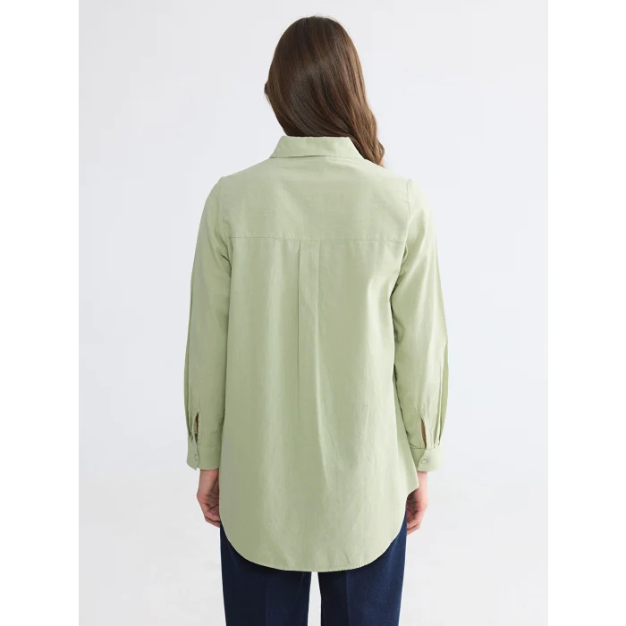 LCW EVERYDAY Yeşil Regular Fit Kadın Gömlek Tunik