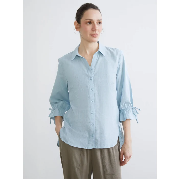LCW Grace Mavi Regular Fit Kadın Gömlek