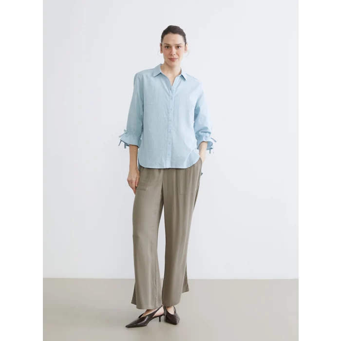 LCW Grace Mavi Regular Fit Kadın Gömlek