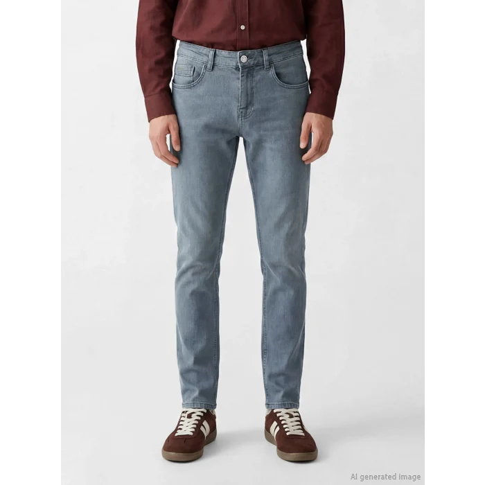 LCW Jeans Gri 760 Skinny Fit Erkek Jean Pantolon