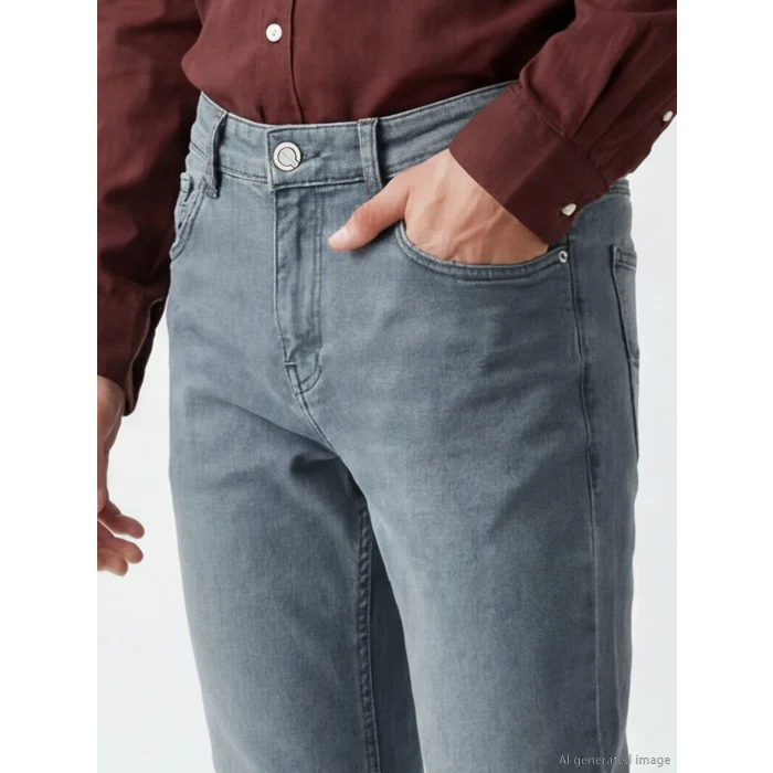 LCW Jeans Gri 760 Skinny Fit Erkek Jean Pantolon