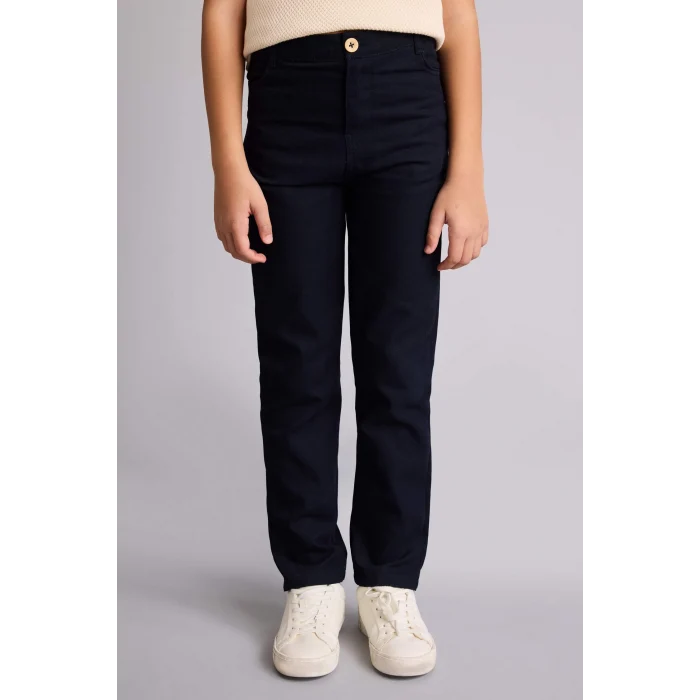 Defacto G7091A8ER233 Ekru Polo Tişört Gabardin Pantolon 2li Takım Erkek Çocuk