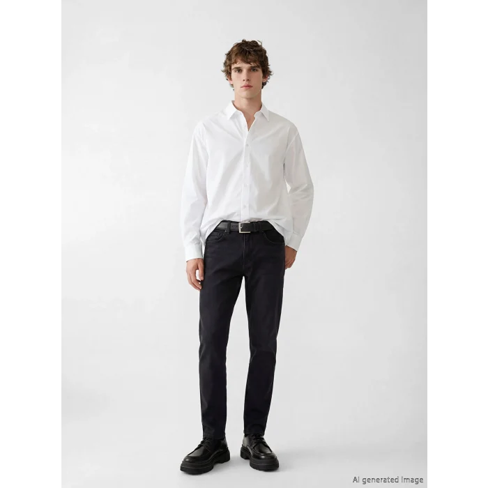 LCW Jeans Siyah 750 Slim Fit Erkek Jean Pantolon