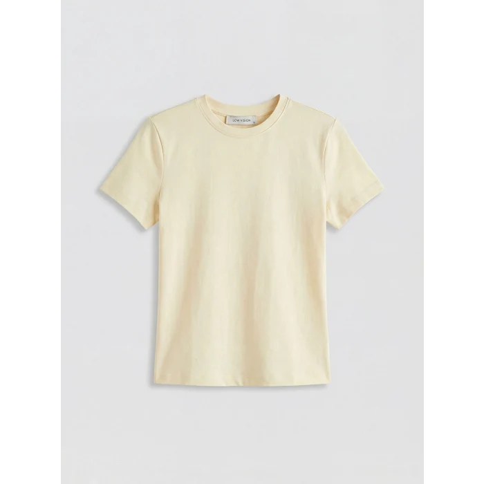 LCW Vision Bej Bisiklet Yaka Kadın Crop