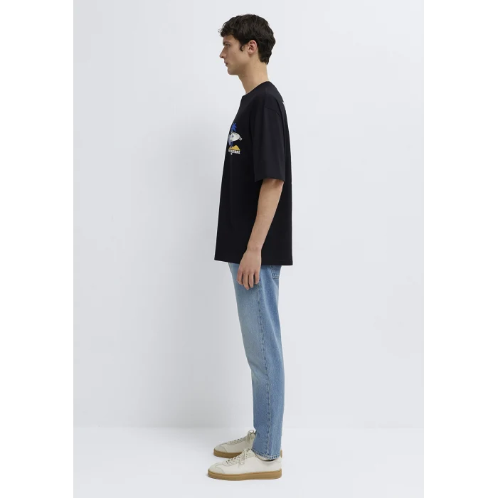 Mavi 0613288-900 Palmiye Baskılı Siyah Tişört