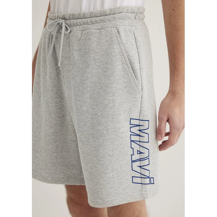 Mavi 0410225-80196 Mavi Baskılı Gri Şort