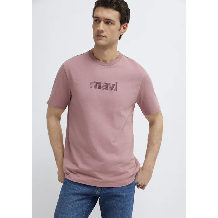 Mavi 0612936-70948 Mavi Logo Baskılı Pembe Tişört