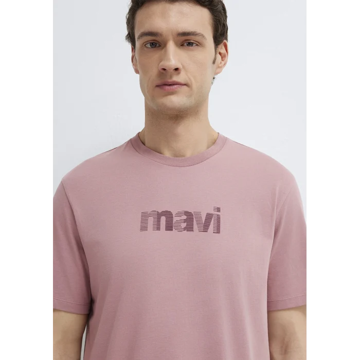 Mavi 0612936-70948 Mavi Logo Baskılı Pembe Tişört