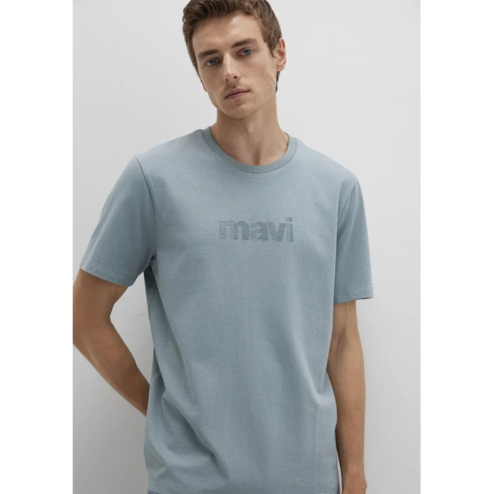 Mavi 0612936-70118 Mavi Logo Baskılı Yeşil Tişört