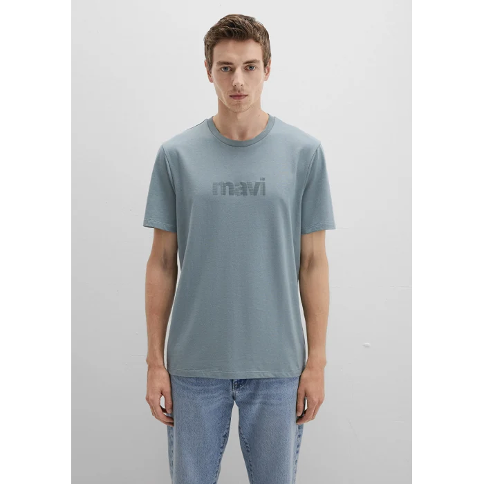 Mavi 0612936-70118 Mavi Logo Baskılı Yeşil Tişört