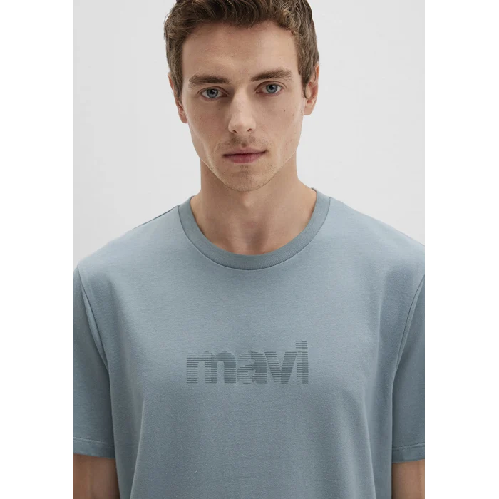 Mavi 0612936-70118 Mavi Logo Baskılı Yeşil Tişört
