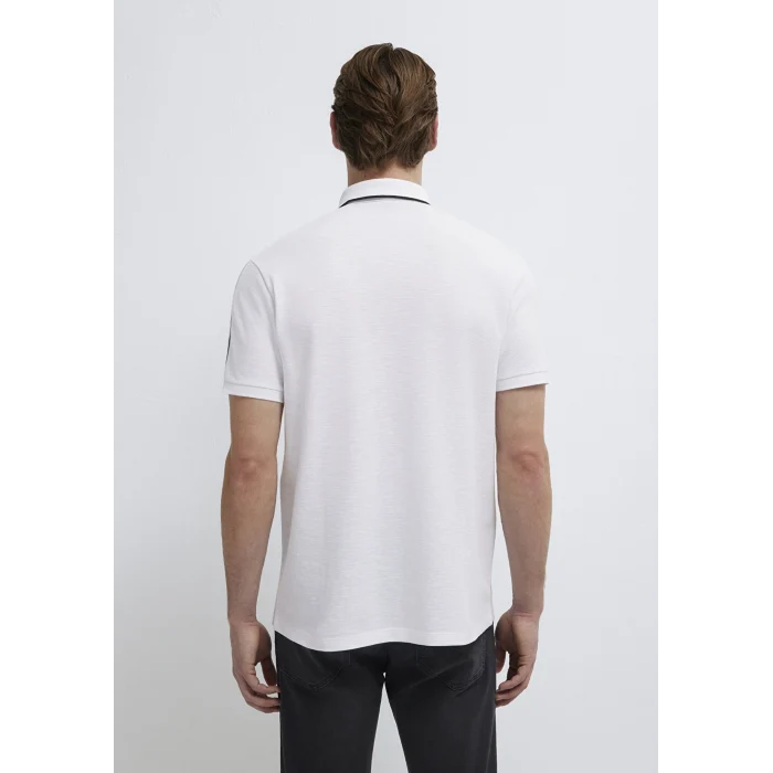 Mavi 0611838-620 Mavi Black Beyaz Polo Tişört