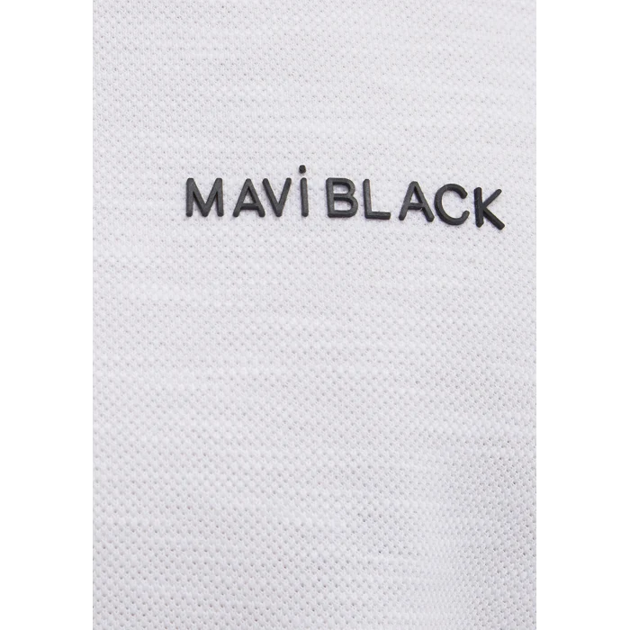 Mavi 0611838-620 Mavi Black Beyaz Polo Tişört