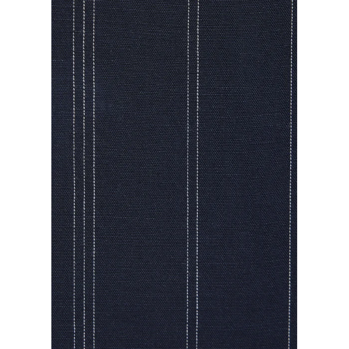 Mavi 0211979-91592 Keten Karışımlı Çizgili Lacivert Gömlek