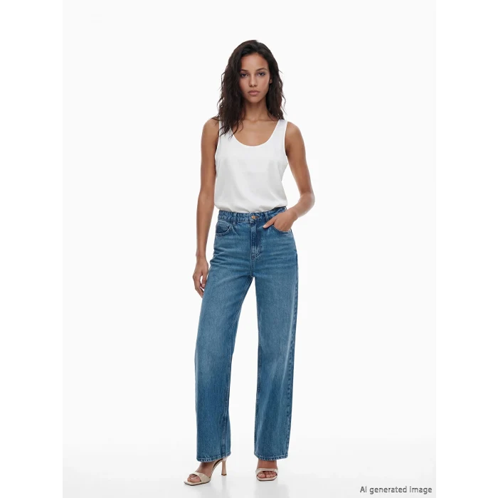 LCW Jeans İndigo Straight Fit Kadın Jean Pantolon