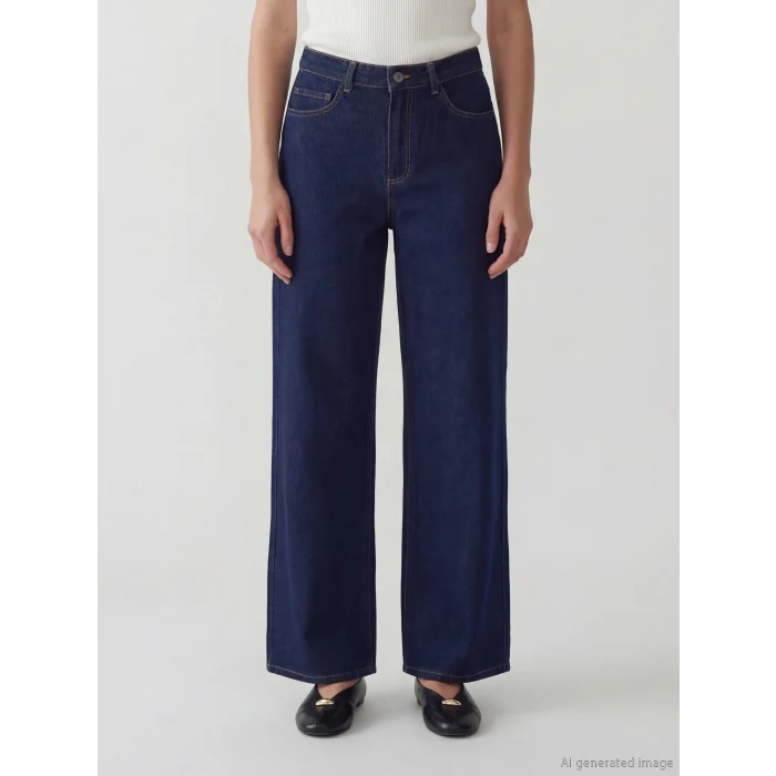 LCW Vision İndigo Wideleg Kadın Jean Pantolon