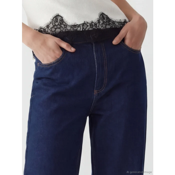LCW Vision İndigo Wideleg Kadın Jean Pantolon
