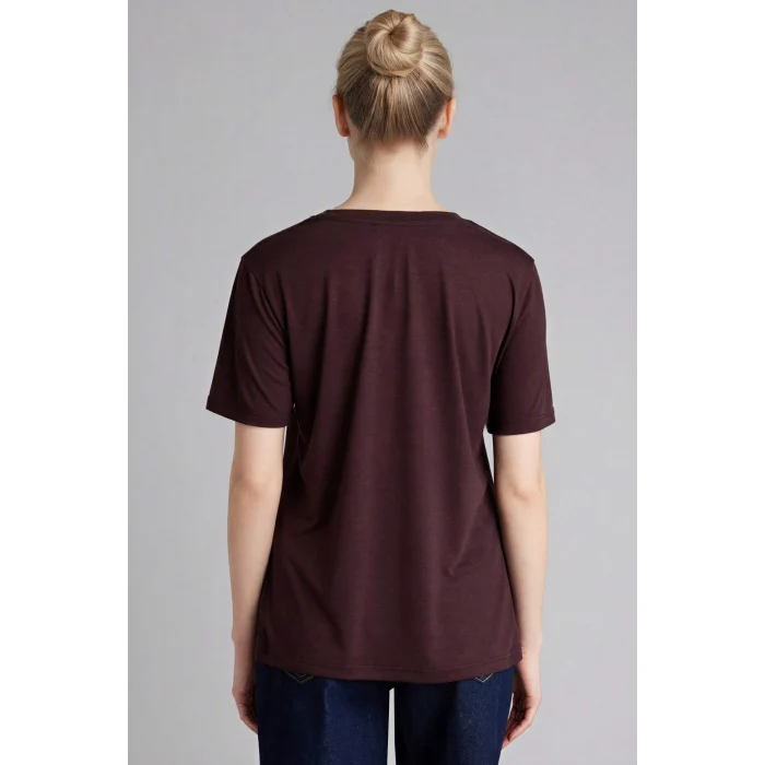 Defacto G9260AXBN340 Kahve Regular Fıt Baskılı Tişört