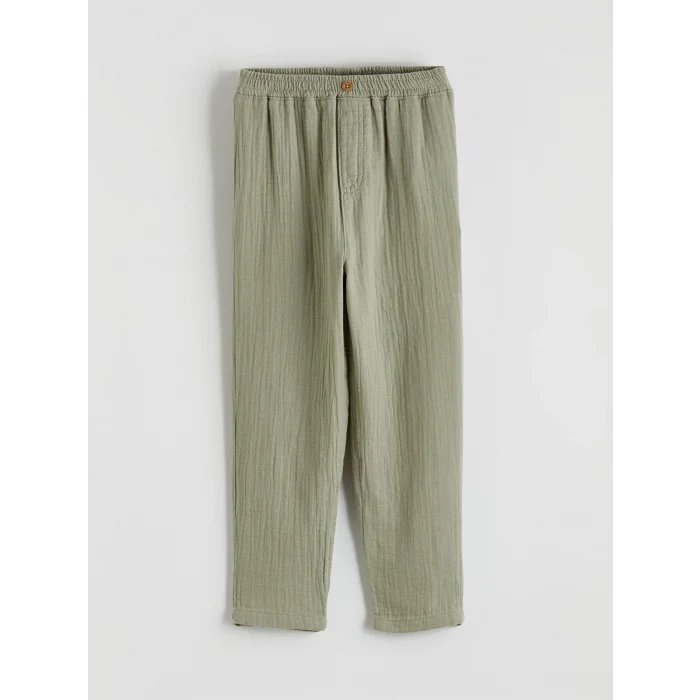 LCW Kids Ekru Hakim Yaka Çizgili Erkek Çocuk Gömlek ve Pantolon