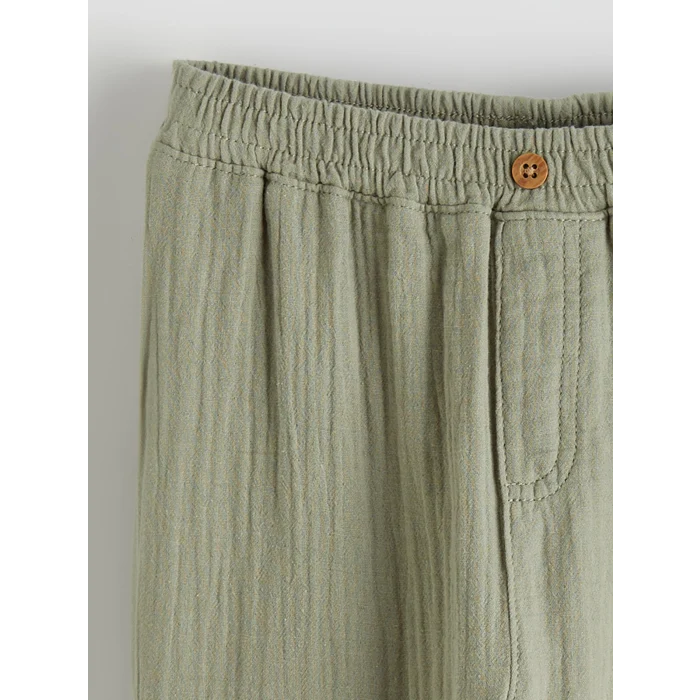 LCW Kids Ekru Hakim Yaka Çizgili Erkek Çocuk Gömlek ve Pantolon