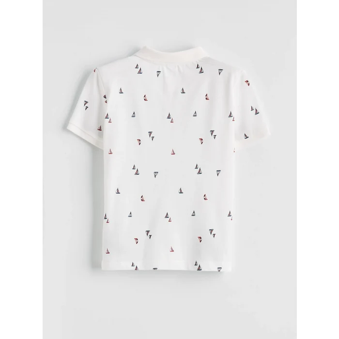 LCW Kids Bej Polo yaka Erkek Çocuk Tişört ve Şort Takım