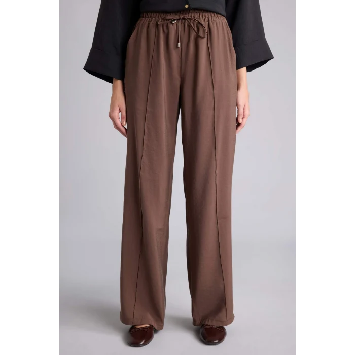 Defacto E8235AXBN151 Kahve Wıde Leg Yüksek Bel Modal Pantolon
