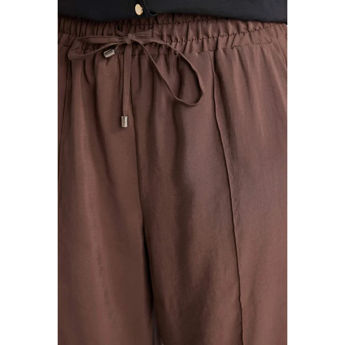 Defacto E8235AXBN151 Kahve Wıde Leg Yüksek Bel Modal Pantolon