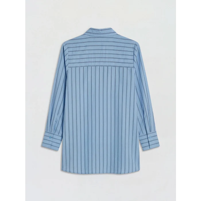 LCW EVERYDAY Mavi Çizgili Oversize Kadın Gömlek Tunik