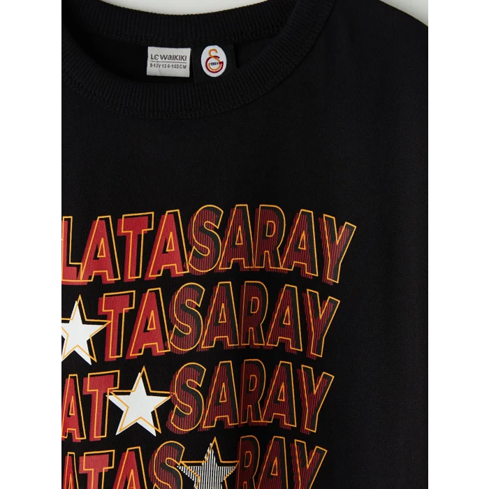 LCW Kids Siyah Galatasaray Baskılı Erkek Çocuk Tişört