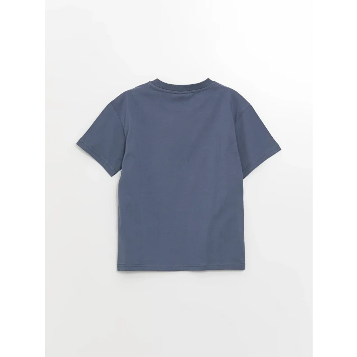 LCW Kids Mavi Oversize Bisiklet Yaka Erkek Çocuk Tişört