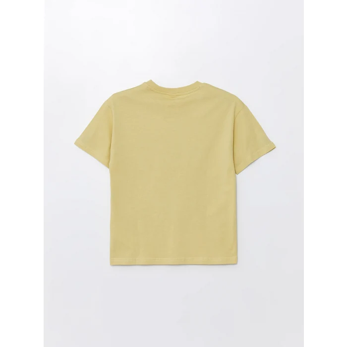 LCW Kids Yeşil Oversize Bisiklet Yaka Erkek Çocuk Tişört