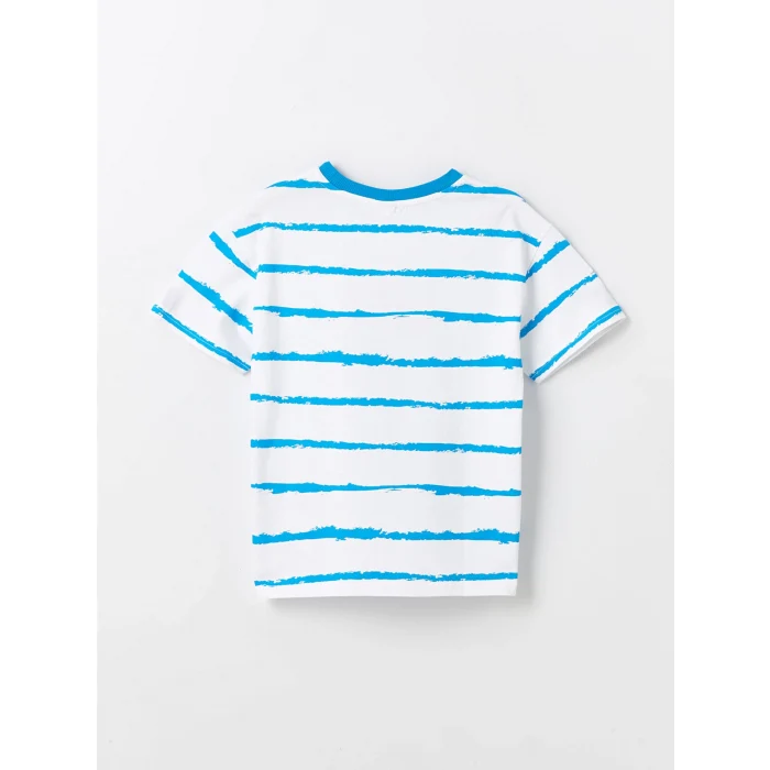 LCW Kids Lacivert Oversize Bisiklet Yaka Erkek Çocuk Tişört