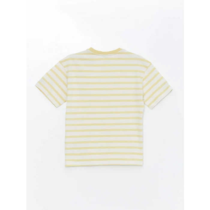 LCW Kids Yeşil Oversize Bisiklet Yaka Erkek Çocuk Tişört