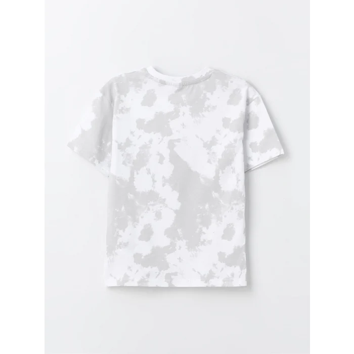 LCW Kids Gri Oversize Bisiklet Yaka Erkek Çocuk Tişört