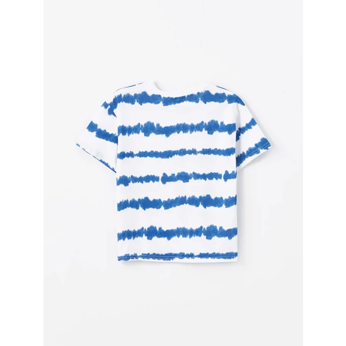 LCW Kids Beyaz Oversize Bisiklet Yaka Erkek Çocuk Tişört