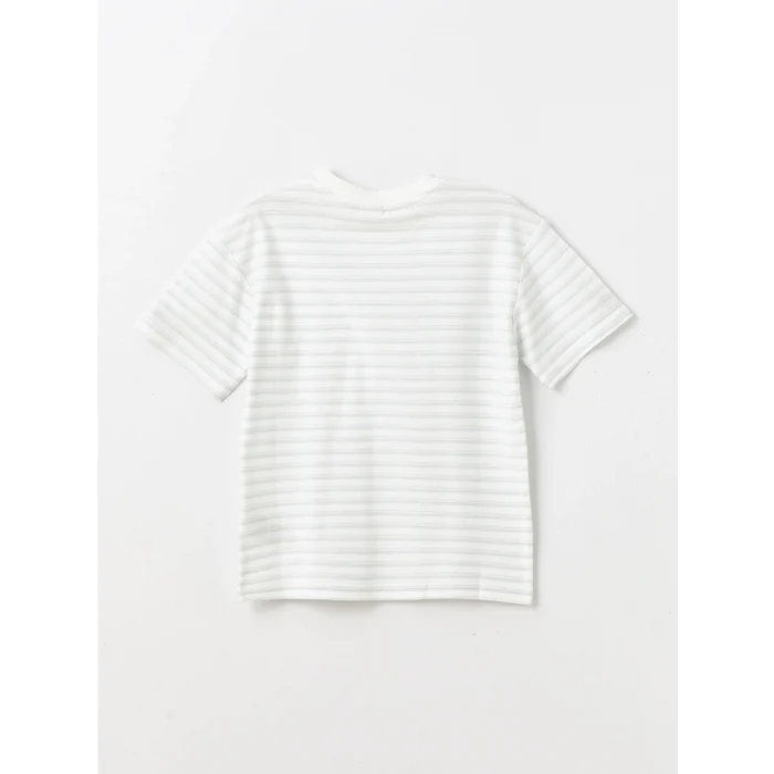 LCW Kids Mavi Oversize Bisiklet Yaka Erkek Çocuk Tişört