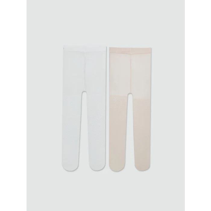 LCW baby Pembe Basic Kız Bebek Külotlu Çorap 2li