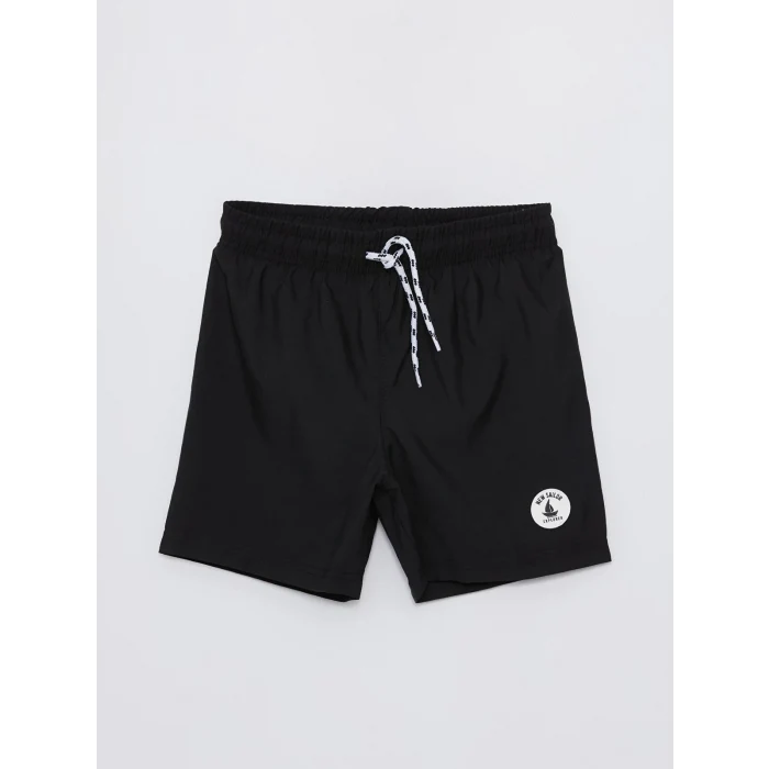 LCW Kids Siyah Hızlı Kuruyan UV Korumalı Erkek Çocuk Deniz Şortu