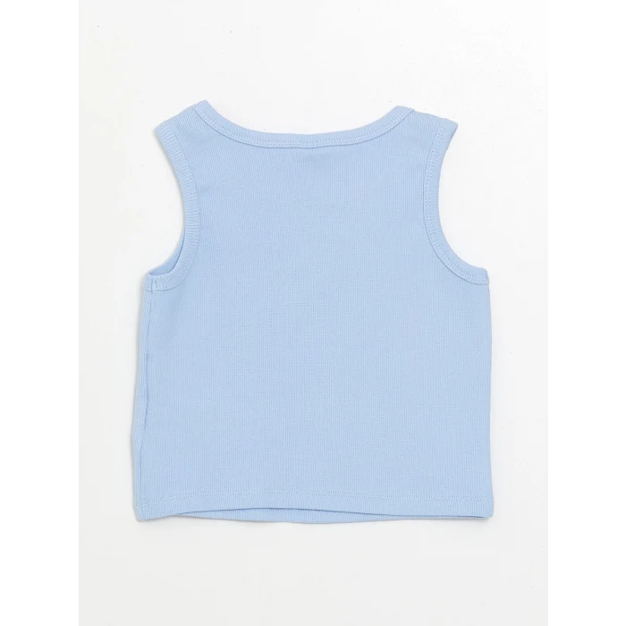 LCW Kids Lila Bisiklet Yaka Kız Çocuk Crop Atlet