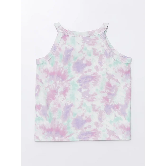 LCW Kids Karışık Halter Yaka Batik Desenli Kız Çocuk Atlet